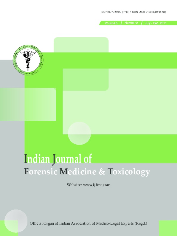 Indian Journal of Forensic Medicine and Toxicology