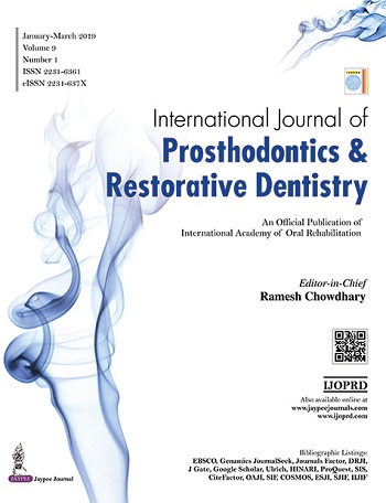 International Journal of Prosthodontics and Restorative Dentistry