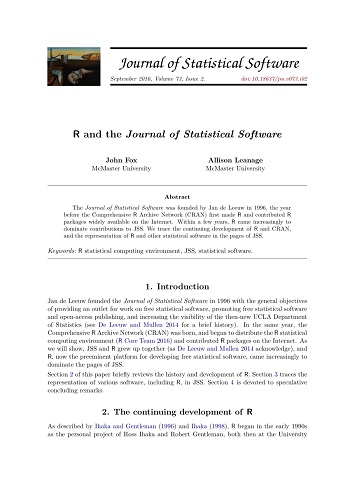 Journal of statistical software