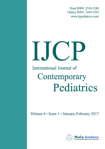 International journal of contemporary pediatrics