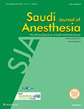 Saudi Journal of Anaesthesia