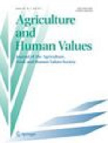 Agriculture and human values