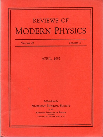 reviews of modern physics impact factor