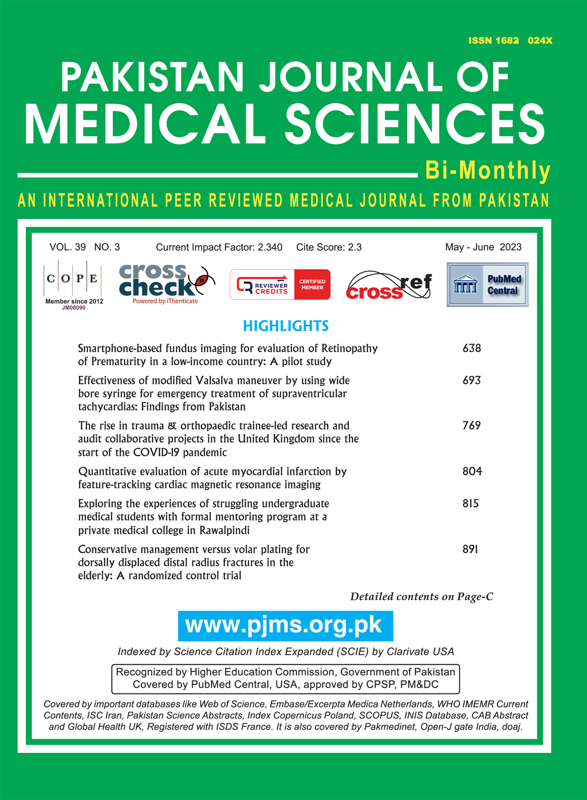 Pakistan Journal of Medical Sciences