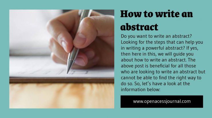 How to write an abstract - 2020 1 How to write an abstract