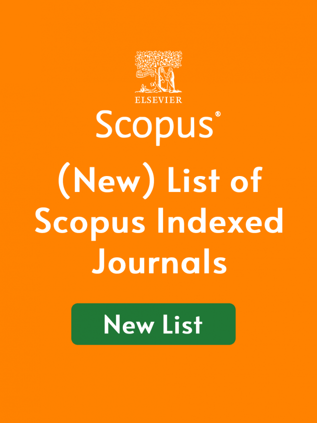 (New) List of Scopus Indexed Journals