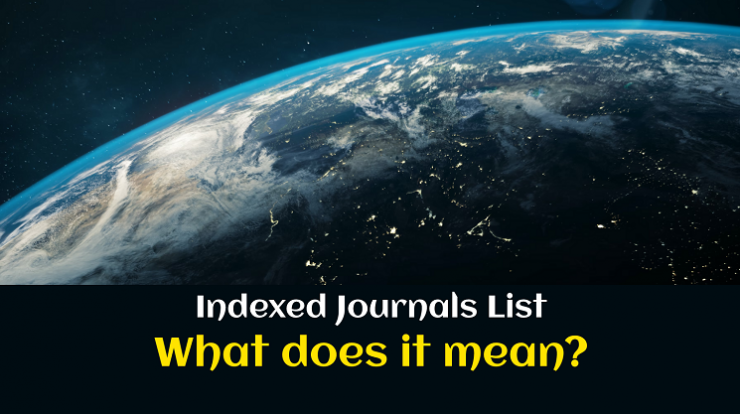 Indexed Journals List - What does it mean? 1 Indexed Journals