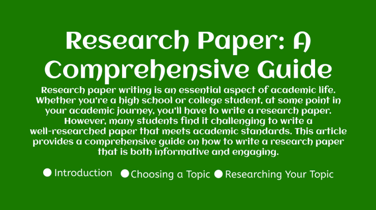 Research Paper: A Comprehensive Guide:2023-24 1 Research Paper A Comprehensive Guide