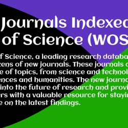 New Journals Indexed in Web of Science in 2023 11 Journals Indexed in Web of Science