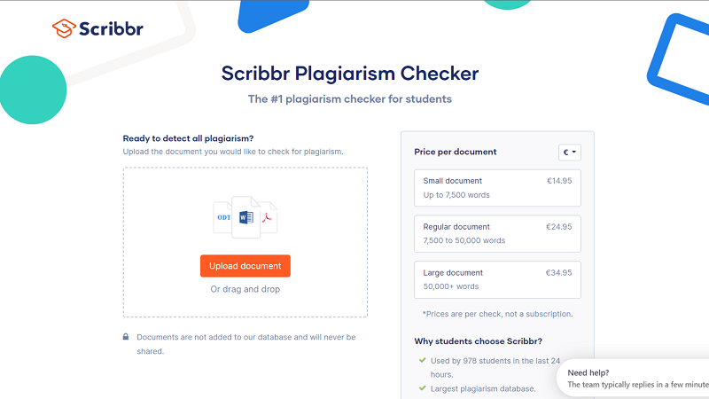 7+ Free Plagiarism Checker Tools to Avoid Plagiarism 2 Scribbr Plagiarism Checker