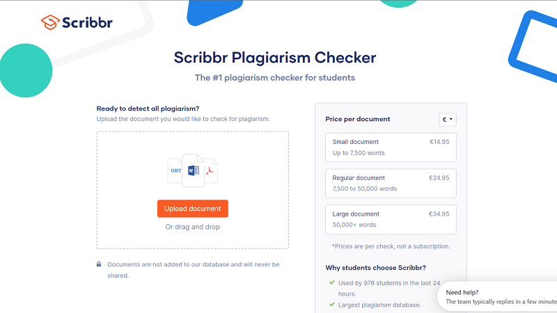 Scribbr Plagiarism Checker