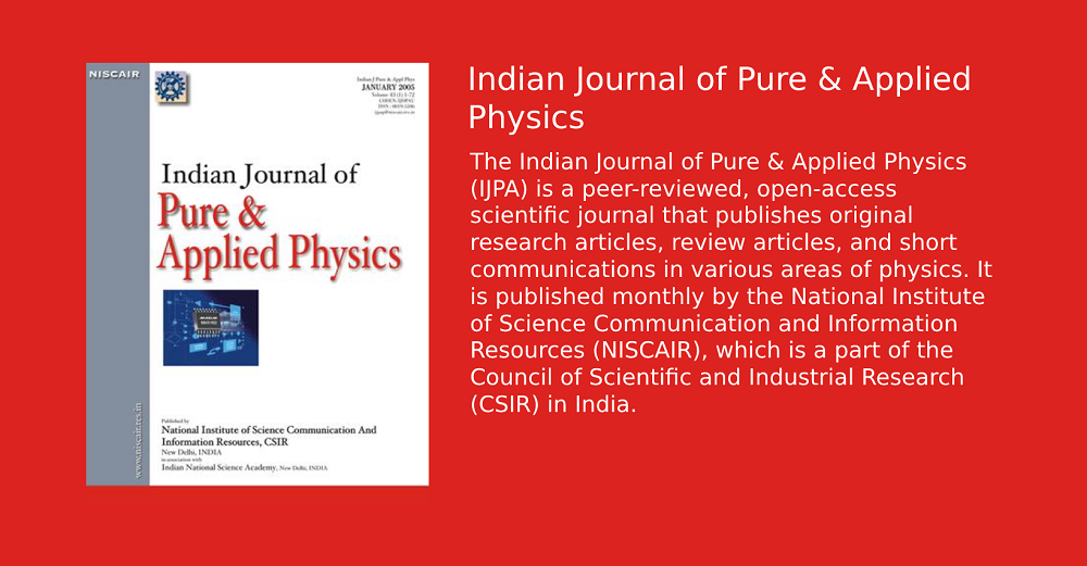 Indian Journal of Pure & Applied Physics - DOAJ Indexed Journals
