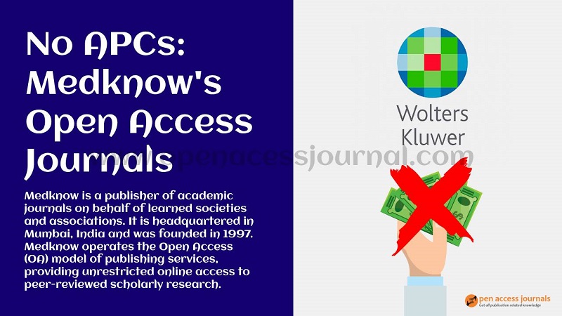 No APCs: Medknow's Open Access Journals in 2023 1 Medknow Journals without APC